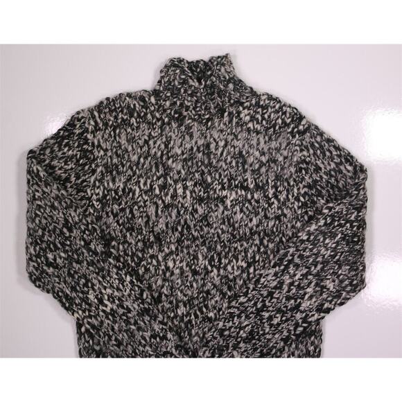 Polo Ralph Lauren Men's Hand Knit Black/White Wool Turtleneck Sweater Conchos M - Picture 2 of 9